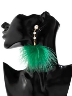 Elegant Imitation Feather Pearl Dangle Earrings -Zolucky Sales Store 7d3915f1116b8cd3ab27eb7b1aa405f1