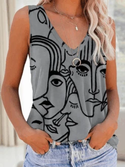 Casual Loosen V Neck Knit Tank 17 Casual Loosen V Neck Knit Tank -Zolucky Sales Store 7d9dfbef1b0a439a98780829fba96f7c