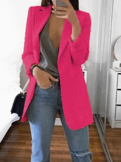 Long Sleeve Shawl Collar Shift Blazer 33 Long Sleeve Shawl Collar Shift Blazer -Zolucky Sales Store 7f6f808174b5837b94ba6d869687d18d