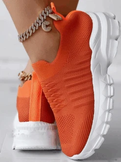 Sports Plain Mesh Fabric Casual Shoes -Zolucky Sales Store 803e20b55f0ff0674c9094a50d3757ad