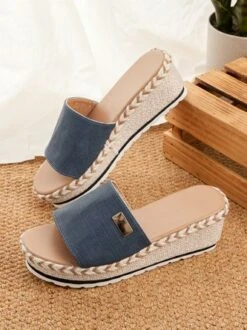 Resort Hemp Rope Sole Wedge Sandals -Zolucky Sales Store 80c82e58fa93d5621e75f136ed401eba