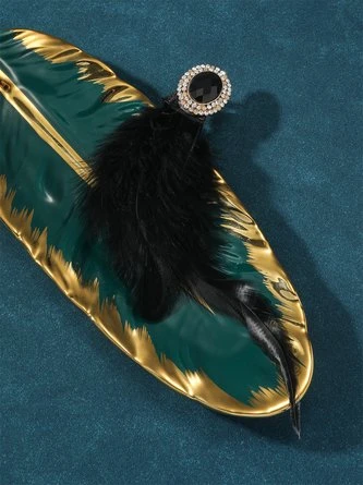 Rhinestone Faux Feather Party Ring 14 Rhinestone Faux Feather Party Ring - Image 14