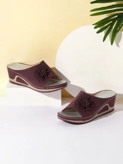 3D Floral Cutout Upper Vintage Bohemian Wedge Slippers -Zolucky Sales Store 8237a7e1e1ac6d1edb8cf3aa5ddee9e8