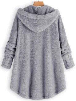 Zolucky Cozy Fleece Hooded Sherpa Coat Symmetrical Button Teddy Bear Coat -Zolucky Sales Store 827bae67462f85c16cdee1202894f777