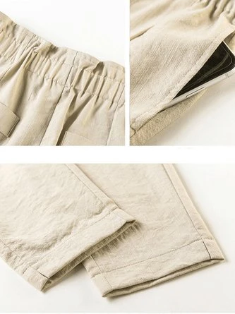 Casual Loose Pocket Stitching Pants 4 Casual Loose Pocket Stitching Pants - Image 4
