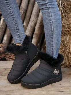 Casual Quilted Winter Furry Lined Boots -Zolucky Sales Store 83c987c3742aa73c77ed6347f33e6a76