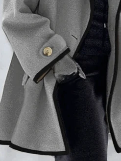 Woolen Cloth Winter Casual Plain H-Line Long Sleeve Shawl Collar Cardigan -Zolucky Sales Store 84172b78da2004ae2510518adb5baec0