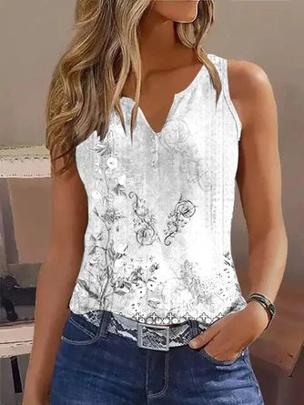 Casual Ethnic Floral Printed Tank Top 8 Casual Ethnic Floral Printed Tank Top - Image 8