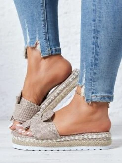 Women Casual Daily Comfy Bowknot Slip On Sandals -Zolucky Sales Store 8518d9a9eaf5860e430317d147c67741