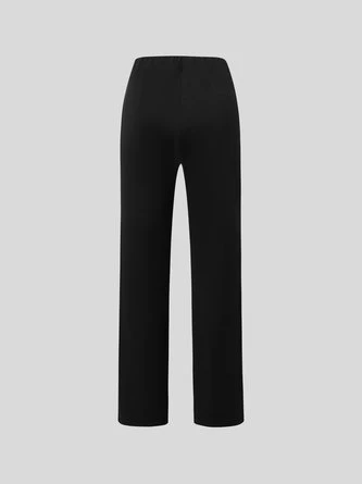 Daily Casual Plain Zipper Commuting Fashion H-Line Long Straight Pants 19 Daily Casual Plain Zipper Commuting Fashion H-Line Long Straight Pants - Image 19