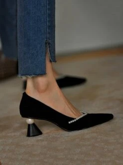 Elegant Imitation Pearl Shaped Heel Pumps -Zolucky Sales Store 8577503bbcec402e6d6503a8503d67bf