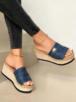 Resort Hemp Rope Sole Wedge Sandals -Zolucky Sales Store 85aad4031e55f70974b4a21c0d4e9fd8