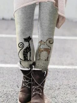 Animal Cotton Casual Leggings