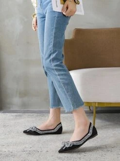 Sparkling Rhinestone Bowknot Fashion Flat Shallow Shoes 20 Sparkling Rhinestone Bowknot Fashion Flat Shallow Shoes -Zolucky Sales Store 864d56ff2fa1c04df674a48808dfabcd