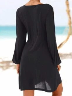 Women Cold Shoulder Long Sleeve Round Neck Causal Holiday Mini Dress -Zolucky Sales Store 8667564151 1492025757 jpg 1547036791176