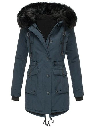 Pocket Stitching Loose Casual Plain Coat 4 Pocket Stitching Loose Casual Plain Coat - Image 4