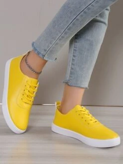 Solid Leather Lace-up Flats Sneakers 24 Solid Leather Lace-up Flats Sneakers -Zolucky Sales Store 876e48742dd04ff18a22aa9dfa9aa4e4 1687250078810