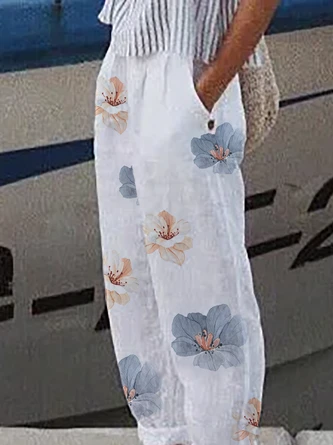 Casual Floral Pants 2 Casual Floral Pants - Image 2