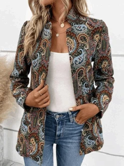 Others Jacquard Casual Loose Jacket