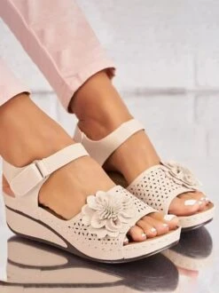 Retro Casual Three-dimensional Flower Hollow Breathable Wedge Sandals -Zolucky Sales Store 8a10c52cd1972a4f9e5ae6350329c398