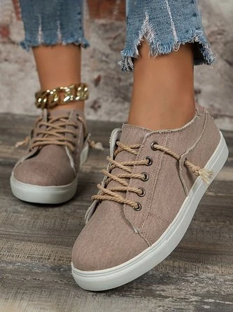 Women Vintage Lace-Up Canvas Shoes 18 Women Vintage Lace-Up Canvas Shoes - Image 18