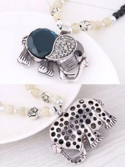 Elephant Rhinestone Beaded Sweater Necklaces -Zolucky Sales Store 8abc9cc875483ae342eada4a26be1cbb