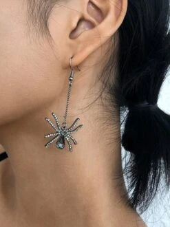 Halloween Spider Web Pattern Crystal Dangle Earrings -Zolucky Sales Store 8b2b8ea227ed88569d75e17551e8fc79