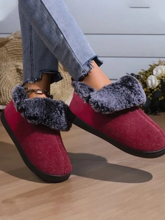 Ethnic Casual Autumn Faux Fur Fluffy Slippers 4 Ethnic Casual Autumn Faux Fur Fluffy Slippers - Image 4