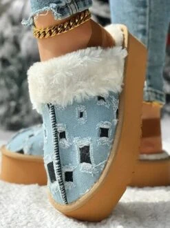 Autumn Fleece Casual Fluffy Slippers