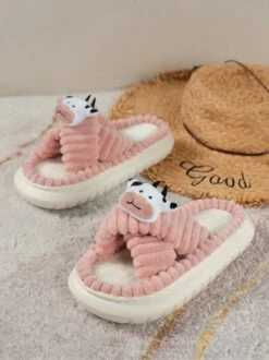Casual Cartoon Cow Warmth Cross Strap Slippers -Zolucky Sales Store 8cf2f62bccfe46fc92f25aaf4e5edb41 1694401076464