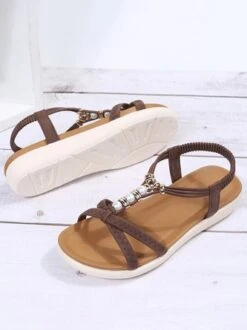 Pearl Beaded Thin Strap Cross Bohemian Casual Sandals 39 Pearl Beaded Thin Strap Cross Bohemian Casual Sandals -Zolucky Sales Store 8ee6281586e4b478f69e1f0da82a8741