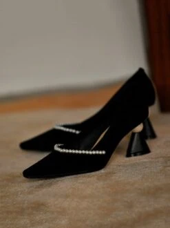 Elegant Imitation Pearl Shaped Heel Pumps -Zolucky Sales Store 8eecaa5fa935d91996368db2008286c7