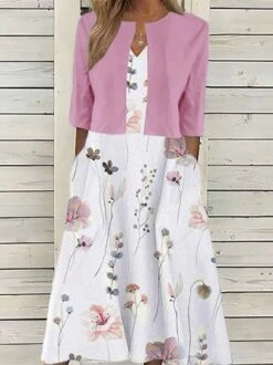 Elegant Loose Floral Printed Dress With 3/4 Sleeve Wrap Two-Piece Set 8 Elegant Loose Floral Printed Dress With 3/4 Sleeve Wrap Two-Piece Set -Zolucky Sales Store 8fb70206e632690b6eb22673665dc8e5