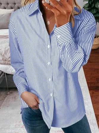 Casual Shirt Collar Loose Lantern Sleeve Blouse 1 Casual Shirt Collar Loose Lantern Sleeve Blouse
