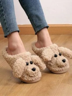 Casual Cartoon Dog Fluffy Toe-covered Slippers -Zolucky Sales Store 91044a64a42266808ffaa83a1aa3daa0