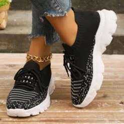 Mesh Fabric Plain Casual All Season Flyknit Sneakers -Zolucky Sales Store 91f6a730158bc66ed22f3c1ce4440717