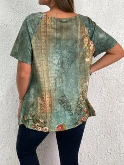 Plus Size Jersey Half Open Collar Casual Shirt -Zolucky Sales Store 92523659f8aa5e30b1eaf5c0ef1c1253