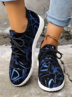 Abstract Lines Casual Slip On Sneakers 13 Abstract Lines Casual Slip On Sneakers -Zolucky Sales Store 940c22b535e222fa8111de8d5ab72b1d