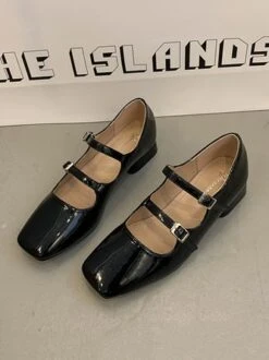 Women Minimalist Square Toe Low Heel Mary Jane Shoes -Zolucky Sales Store 944dd6d2c5f0e02a525cfb52f0f8d8c5