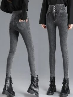 Casual Pocket Stitching Denim Regular Fit Jeans -Zolucky Sales Store 94699216616c7ef0f270903d0c1514a5