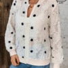 Jacquard Polka Dots Casual Jacket