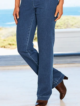 Plain Casual Denim Jeans 3 Plain Casual Denim Jeans - Image 3