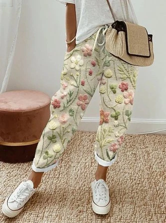 Loose Floral Casual Pants 1 Loose Floral Casual Pants