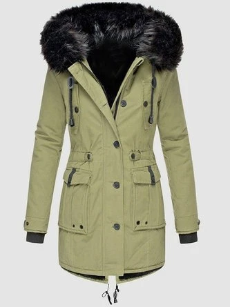 Pocket Stitching Loose Casual Plain Coat 7 Pocket Stitching Loose Casual Plain Coat - Image 7