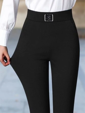 Basic Plain Pockets Legging Casual High Elasticity Tight Pants 1 Basic Plain Pockets Legging Casual High Elasticity Tight Pants
