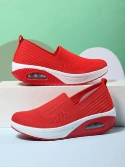 Breathable Air Cushion Platform Slip On Flyknit Sneakers -Zolucky Sales Store 995d10b31c5cdd735b3906023d069028