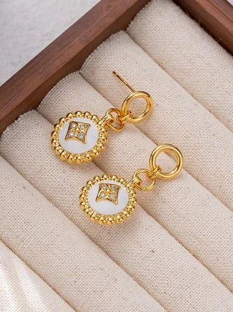 Elegant Rhinestone Round Dangle Earrings 3 Elegant Rhinestone Round Dangle Earrings - Image 3