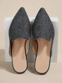 Women Minimalist Flat Heel Canvas Mules -Zolucky Sales Store 99cb25e70e2d4a4bb0f94af4eff085b6 1703838900383