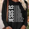 Womens Jesus Is My God Crew Neck Top