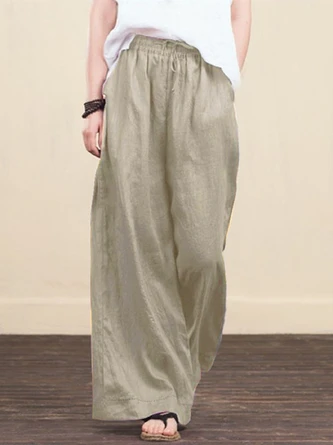 Wide-leg Cotton Trousers 7 Wide-leg Cotton Trousers - Image 7